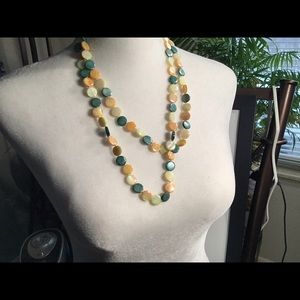 PACIFIC PEARLS NWOT AUTHENTIC LEMON, LIME & ORANGE MOTHER-OF-PEARL NECKLACE